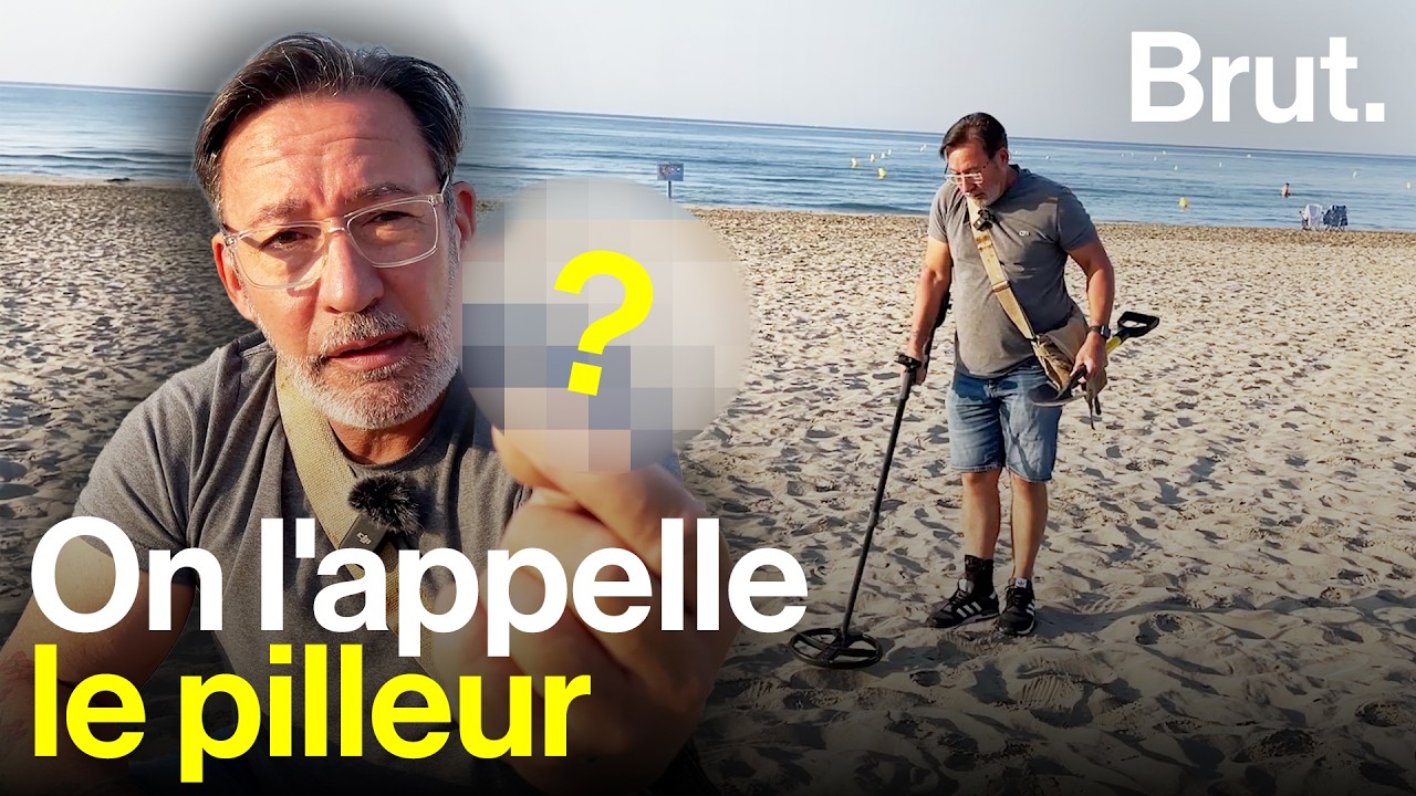 Arm&eacute; de ses d&eacute;tecteurs de m&eacute;taux, Chris fouille les plages de Montpellier