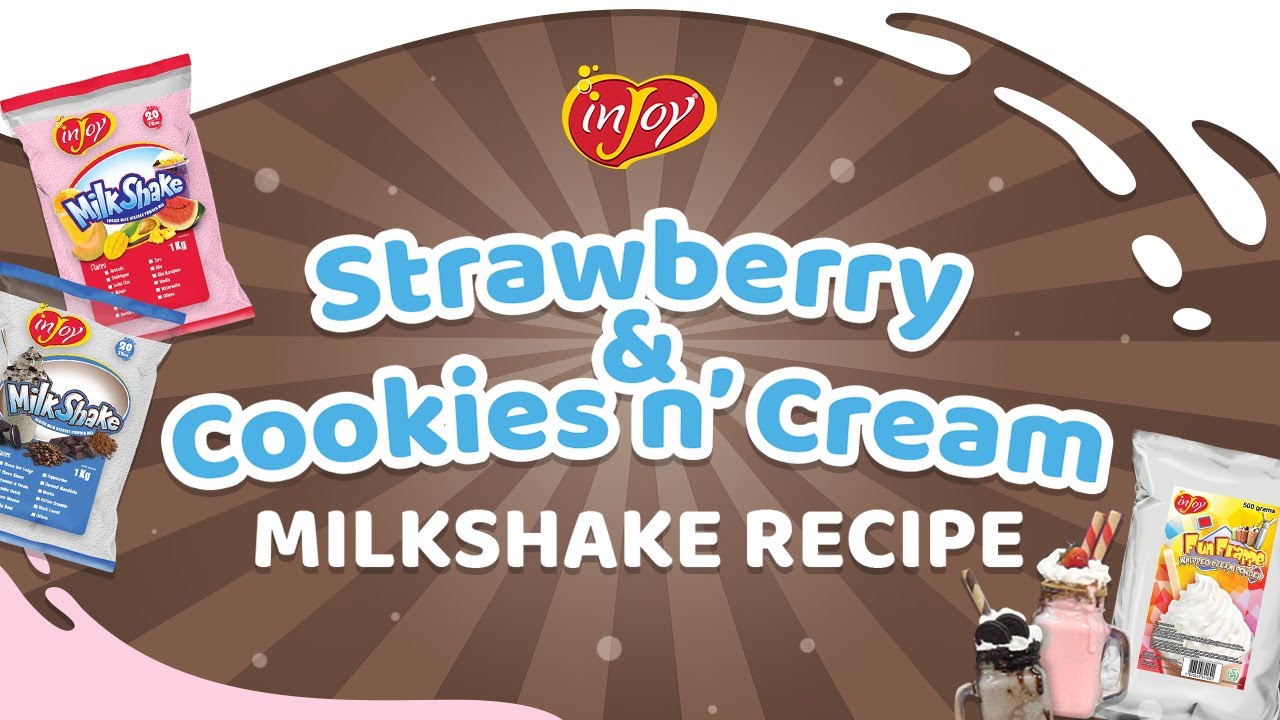 Injoy Strawberry and Cookies & Cream Milkshake Recipe