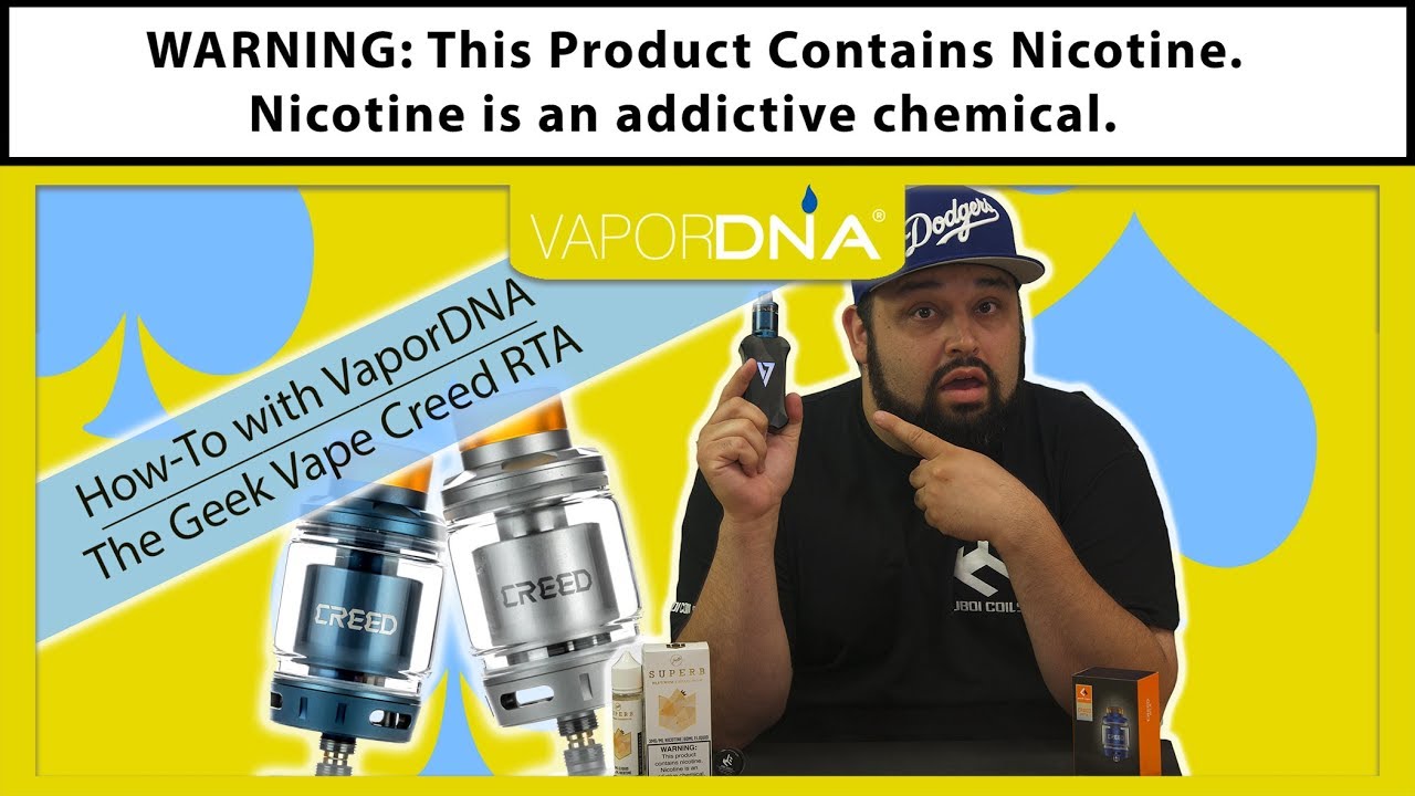 How-To With VaporDNA ~ The GeekVape Creed RTA Rebuildable Tank Atomizer