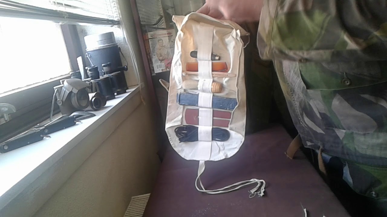 37 pattern webbing,  small pack and contents.