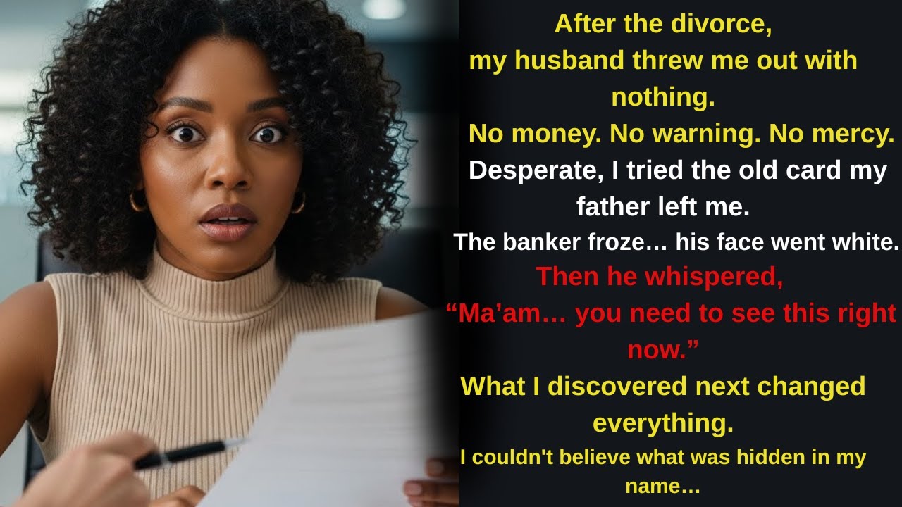 After my husband threw me out, I used my father’s old bank card. The bank panicked — I was shocked…