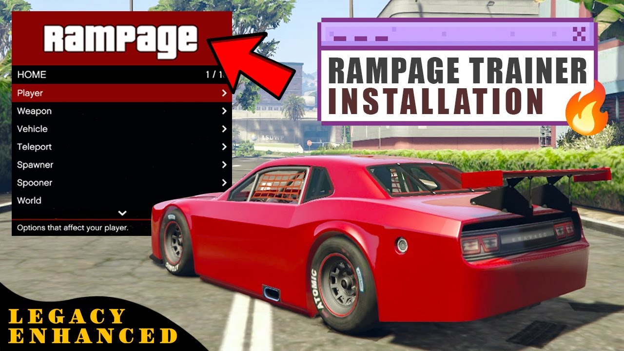 How to Install Rampage Trainer (Enhanced + Legacy) GTA 5 MODS 🔥