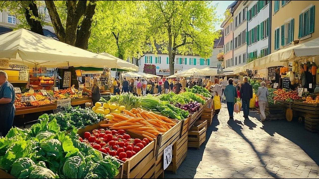 ЛЕТНИЙ УТРЕННИЙ РЫНОК В БЕРНЕ 🇨🇭 | САМЫЙ КРАСИВЫЙ ГОРОД ШВЕЙЦАРИИ