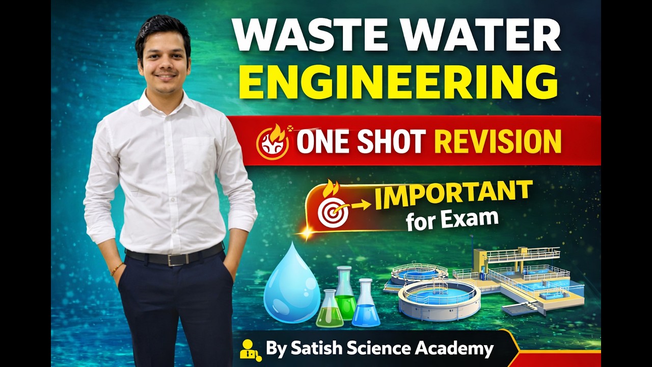 Waste Water Engineering One Shot | Important Questions & Numericals | Environmental Engineering