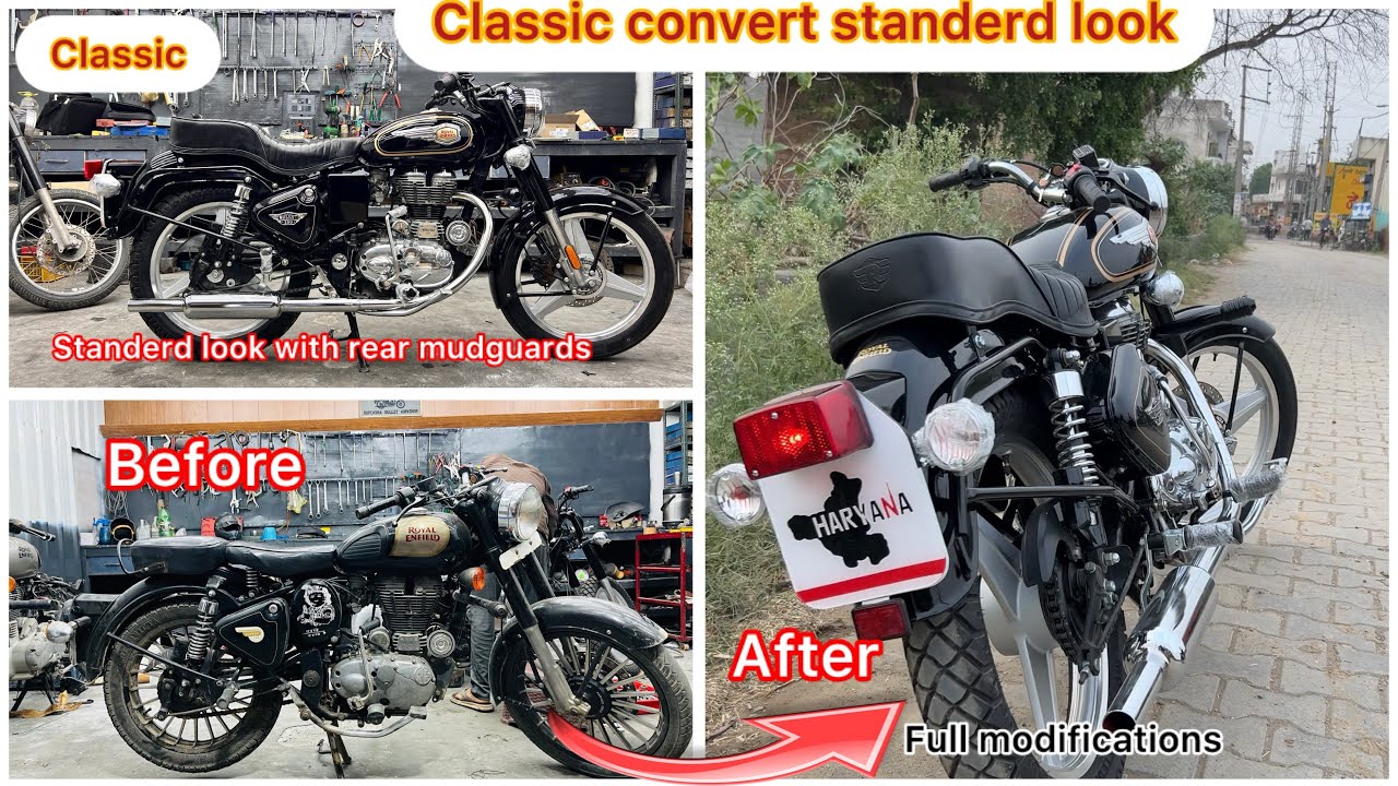 Royal Enfield Classic convert standerd look ✨🌟🦅#royalenfield #rupendrabulletworkshop #classic