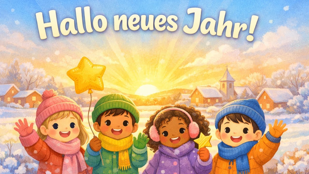 Hallo, mein neues Jahr! – fröhliches Neujahreslied für Kinder 🎉✨