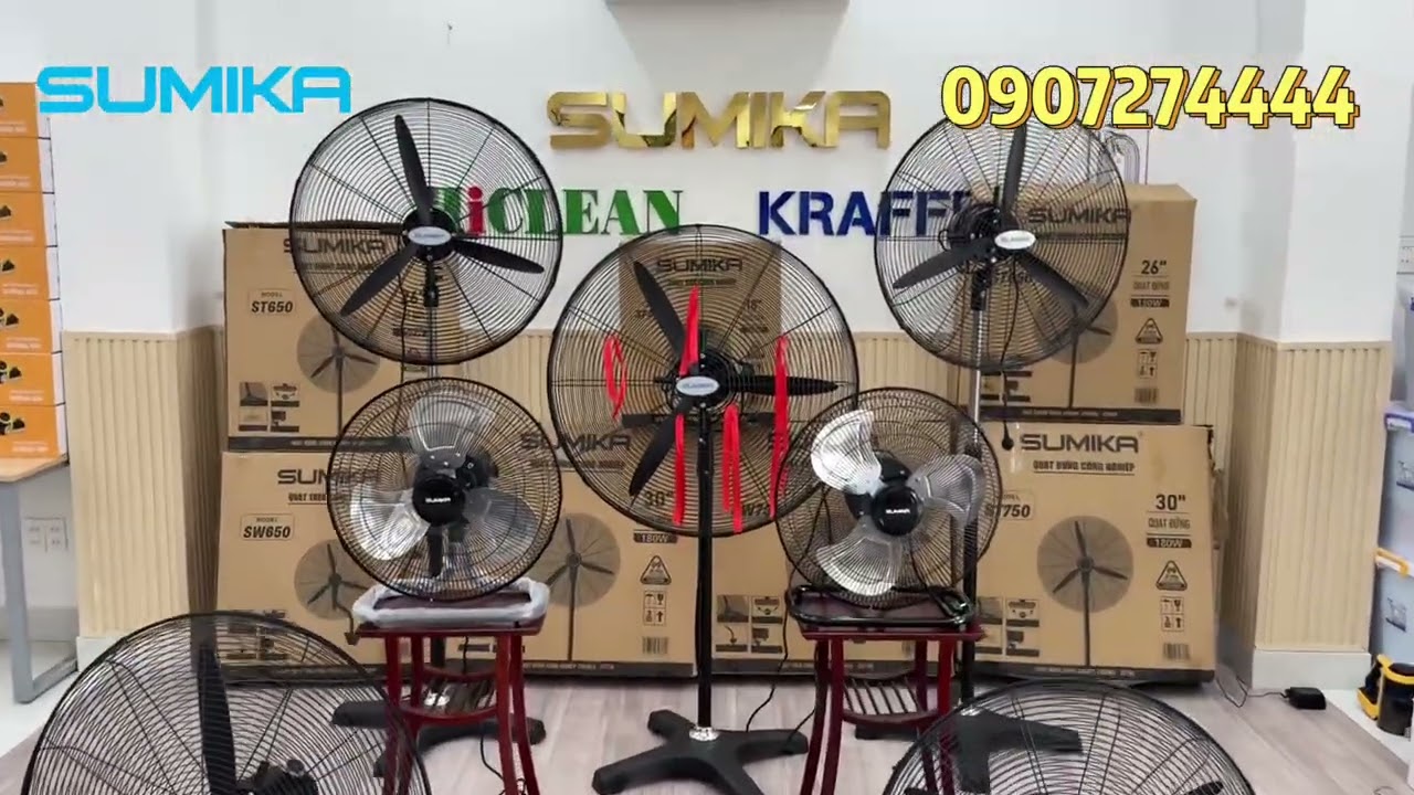 Phân phối quạt công nghiệp Sumika sải cánh lớn 650-750 mm quạt sàn 