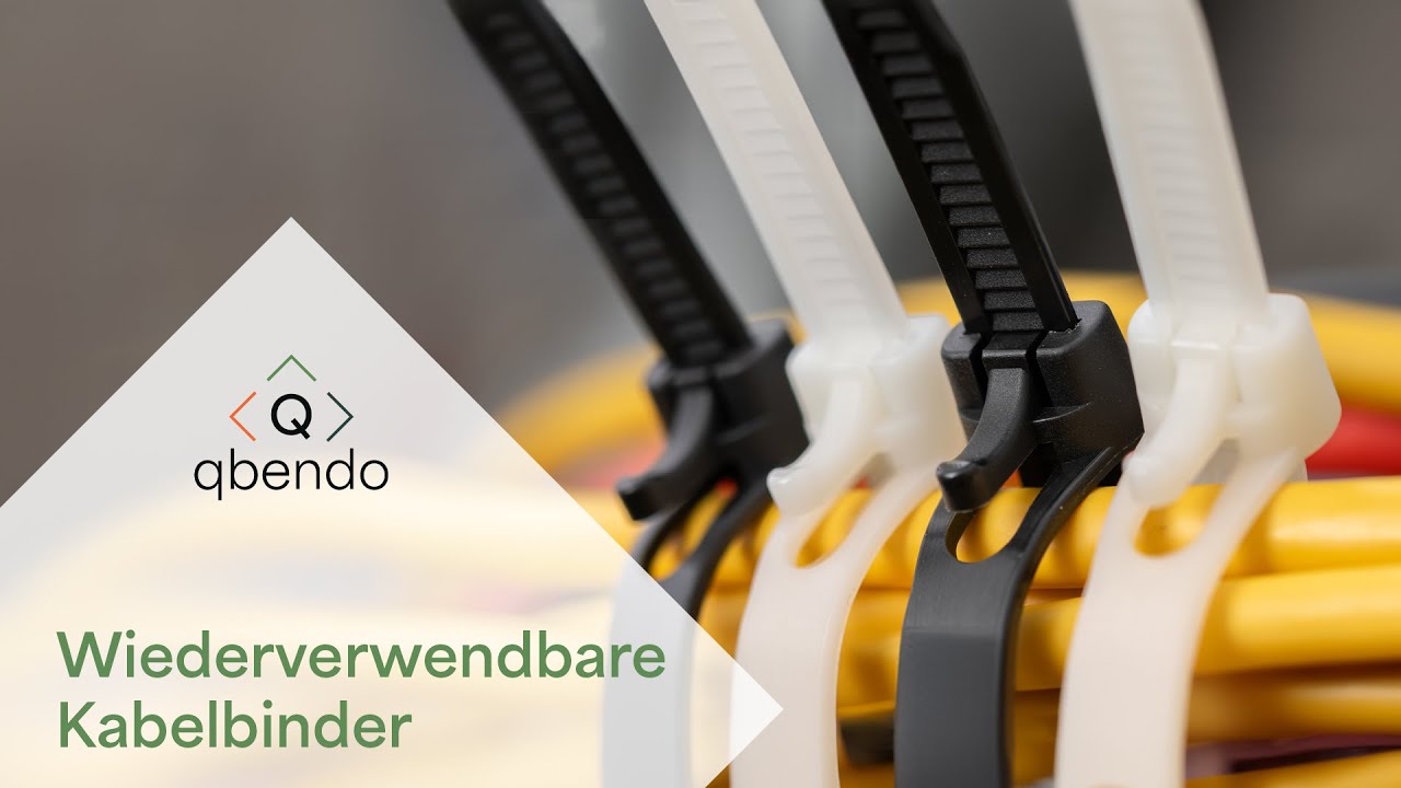Wiederverwendbare Kabelbinder von qbendo: Einfaches &Ouml;ffnen und Schlie&szlig;en
