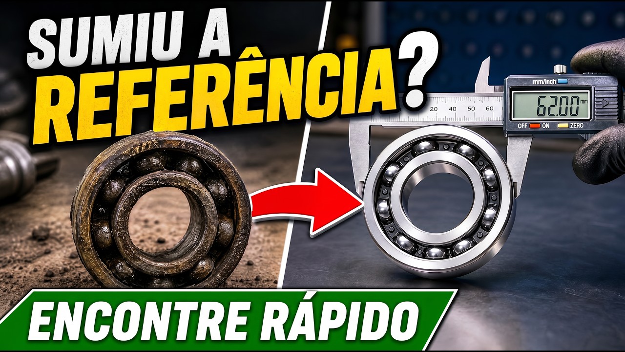 A forma mais fácil de encontrar a referência dos Rolamentos