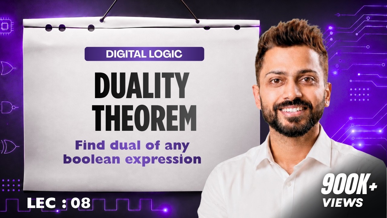 Lec-8: Duality Theorem | How to find Dual of Any Boolean Expression