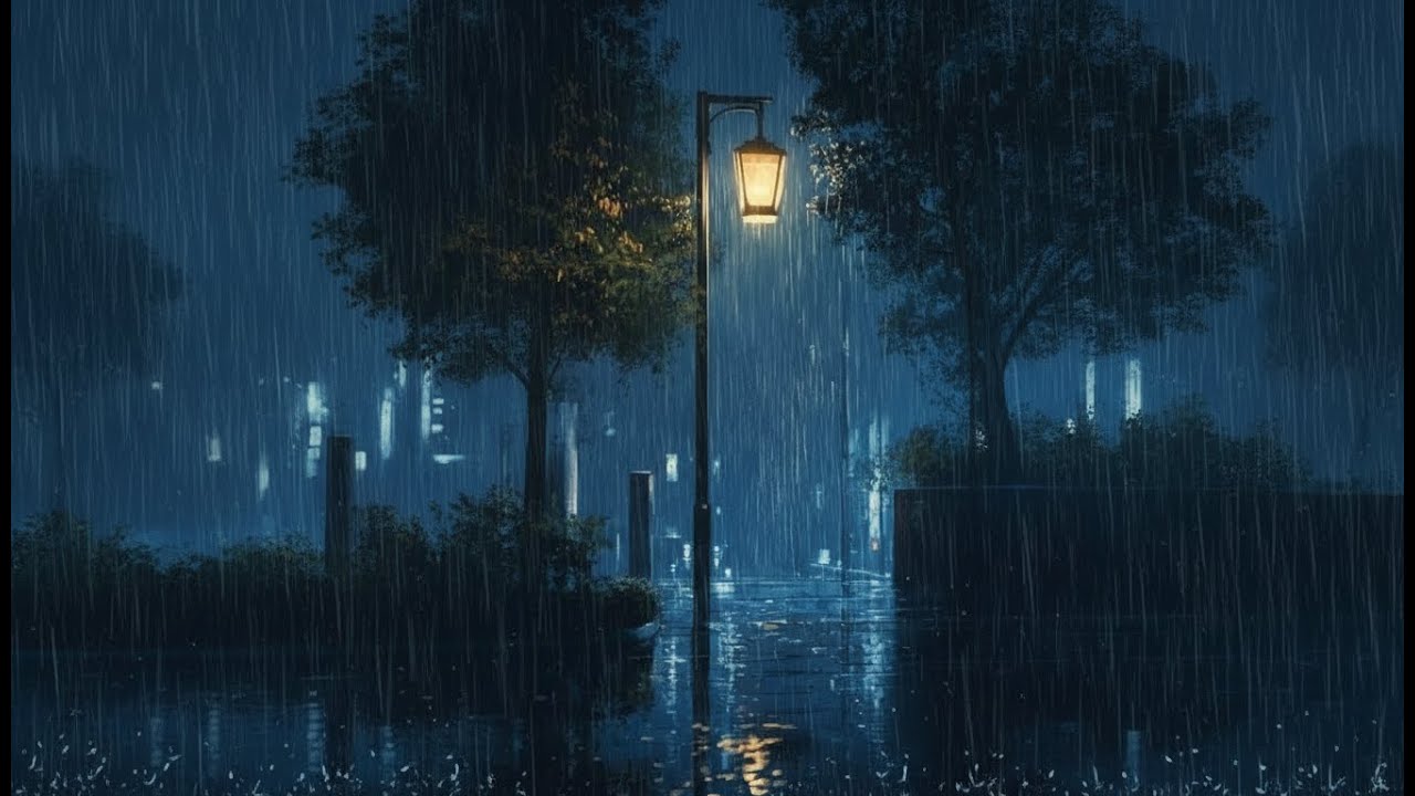 A Single Light in the Endless Rain” 🌧️✨