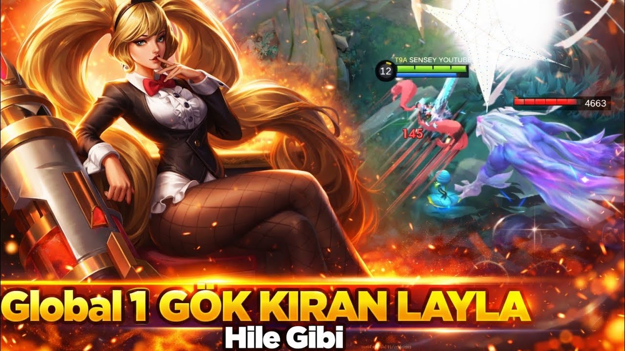 GLOBAL 1 GÖK KIRANLI LAYLA OYUNUN HİLESİ Mobile Legends