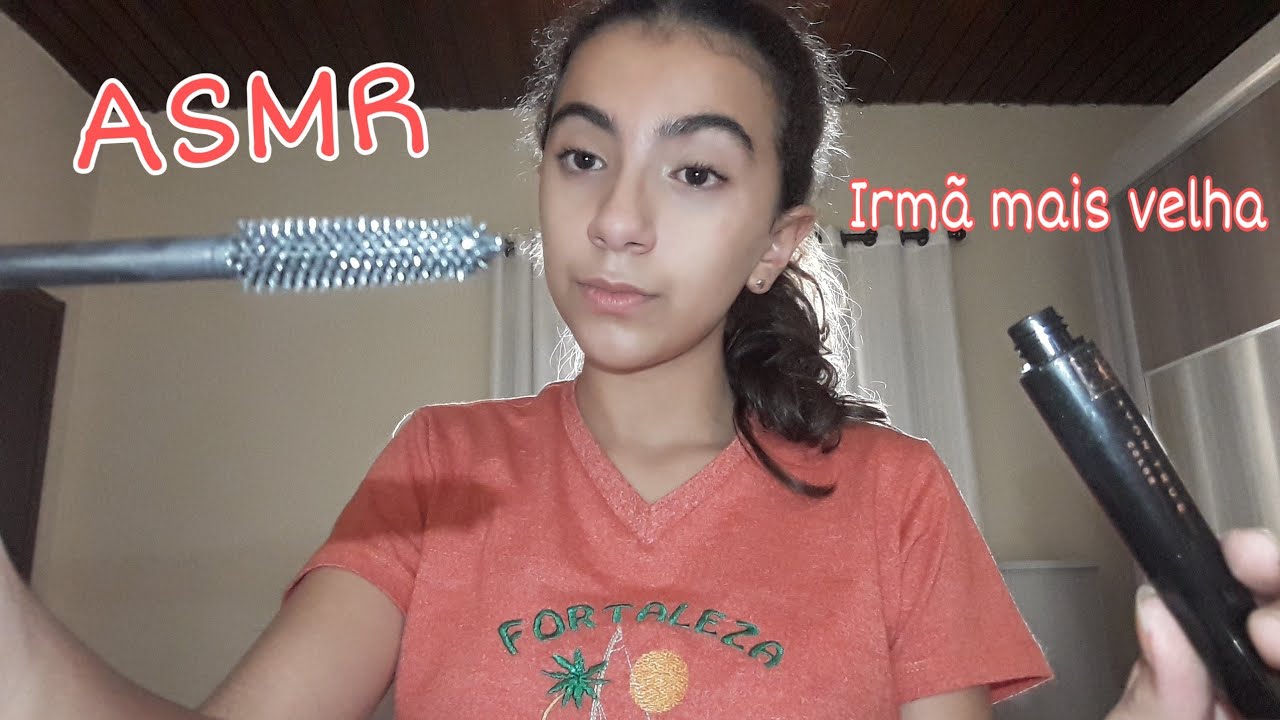 ASMR: IRMÃ MAIS VELHA TE MAQUIANDO