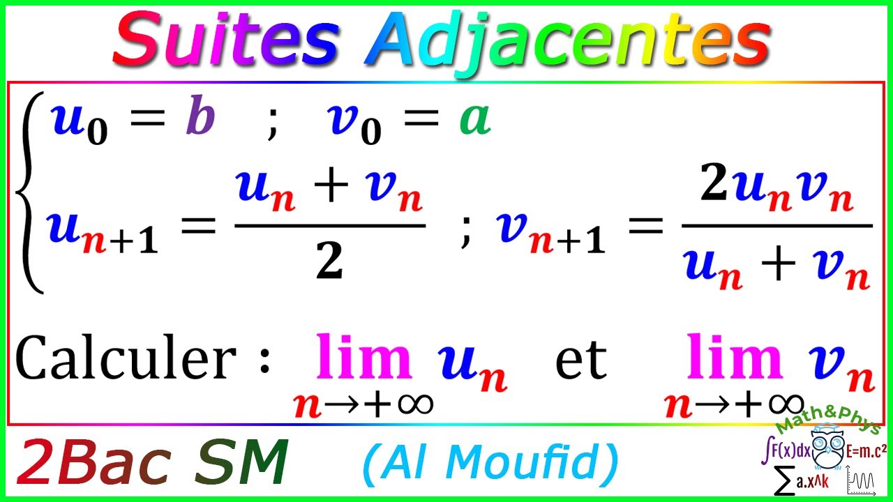 Les Suites Adjacentes - les Suites Numériques - 2 Bac SM - [Exercice 15]