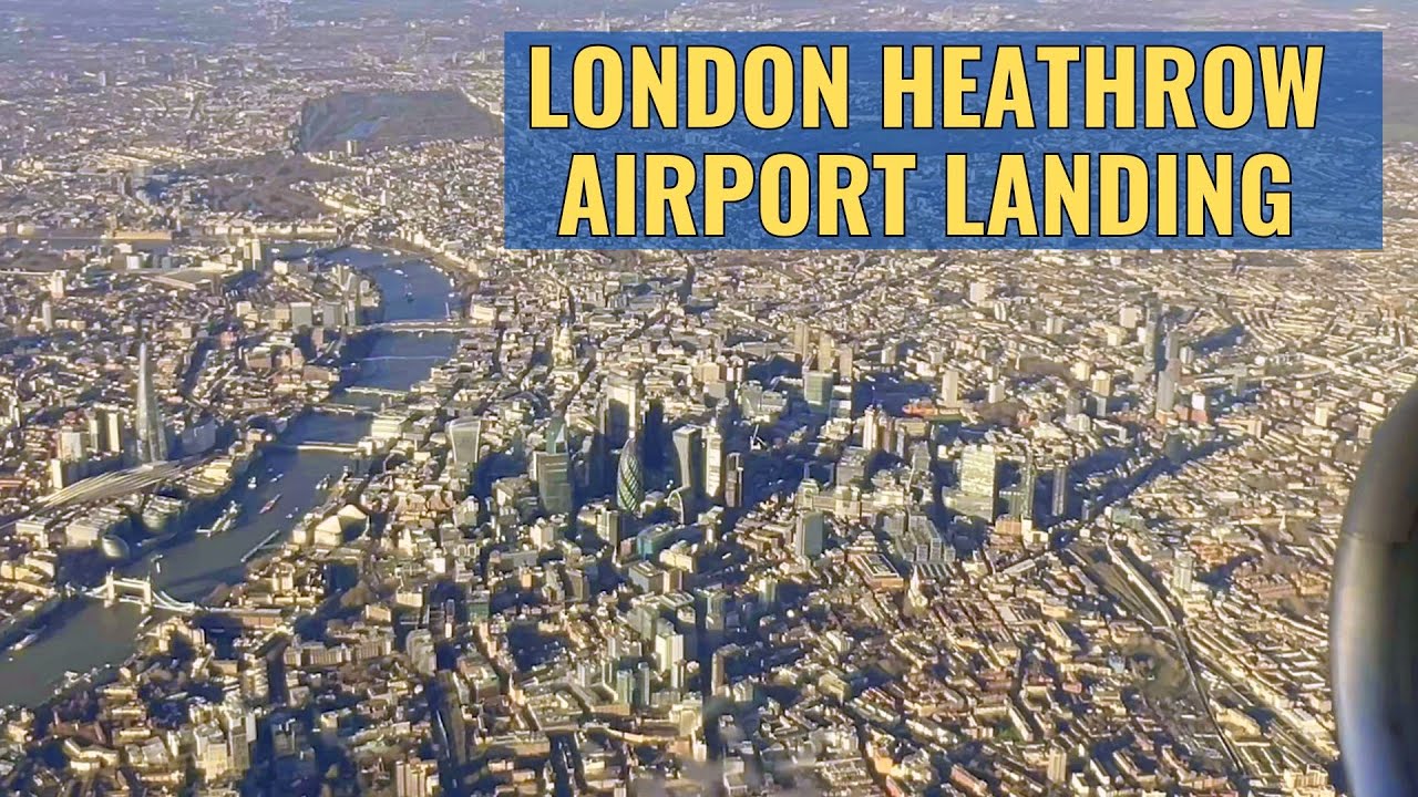 Gorgeous View of London Skyline before landing at Heathrow Airport LHR January 2025
