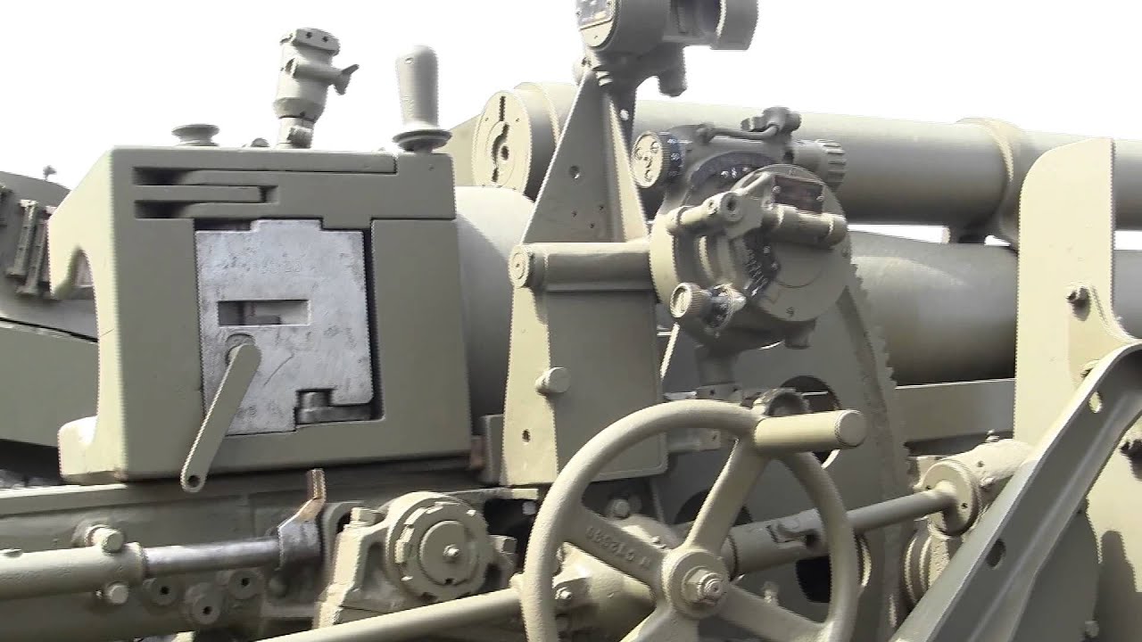 M2A1 105mm Howitzer detail walk around video. Red Ball Military Vehicle Show Gilbert PA 2013