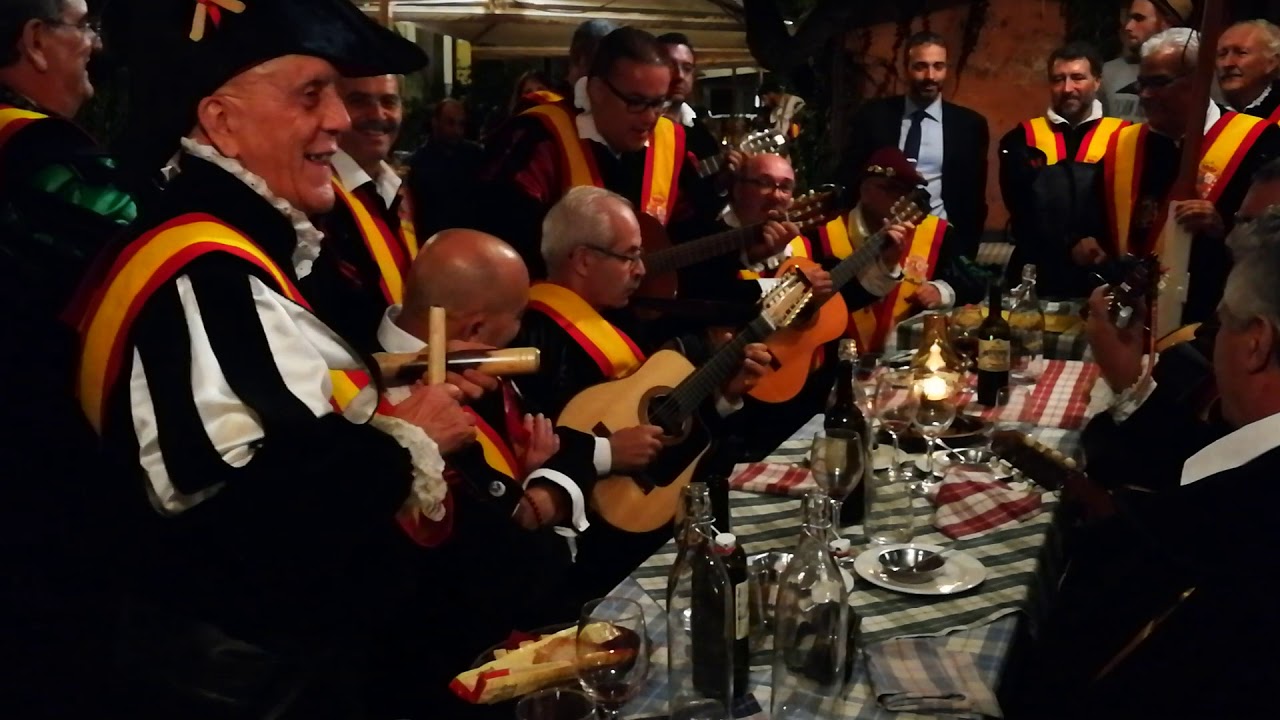 Roma.Restaurante Meo Patacca .Cena Tuna España. Musiqueando.Pao,pao