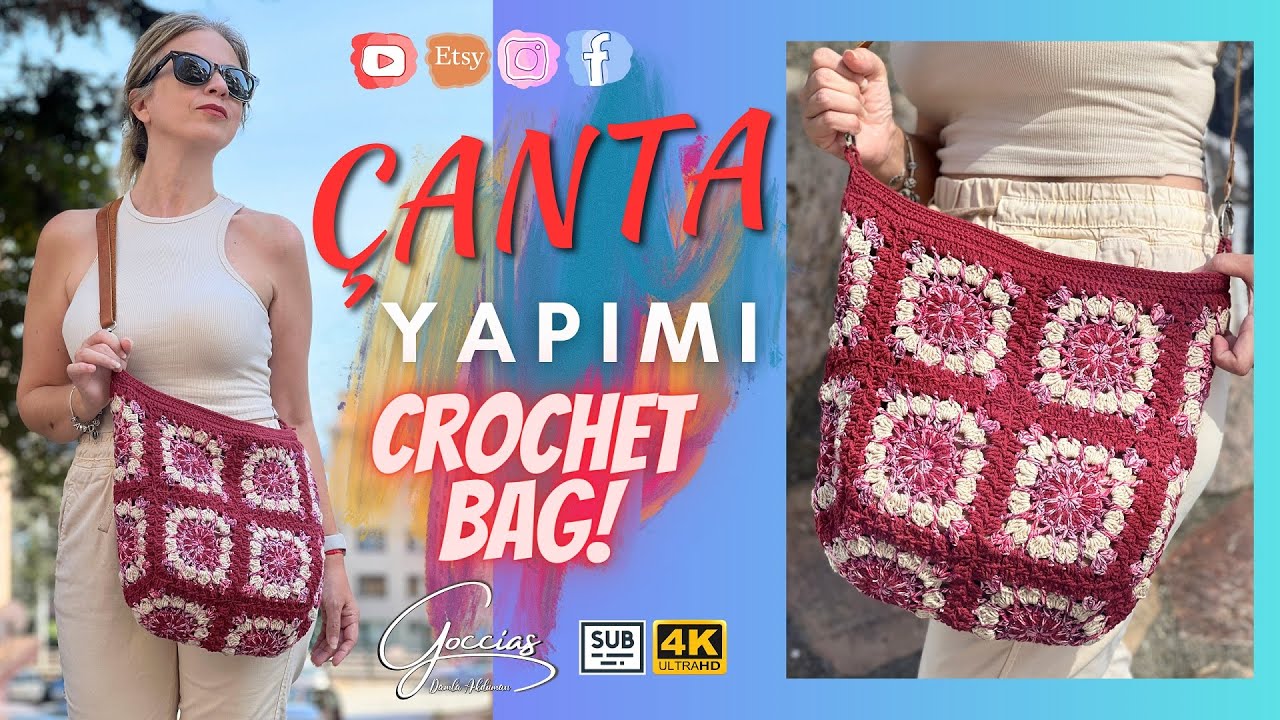 ÇANTA YAPIMI - CROCHET BAG - DIY - Subtitle