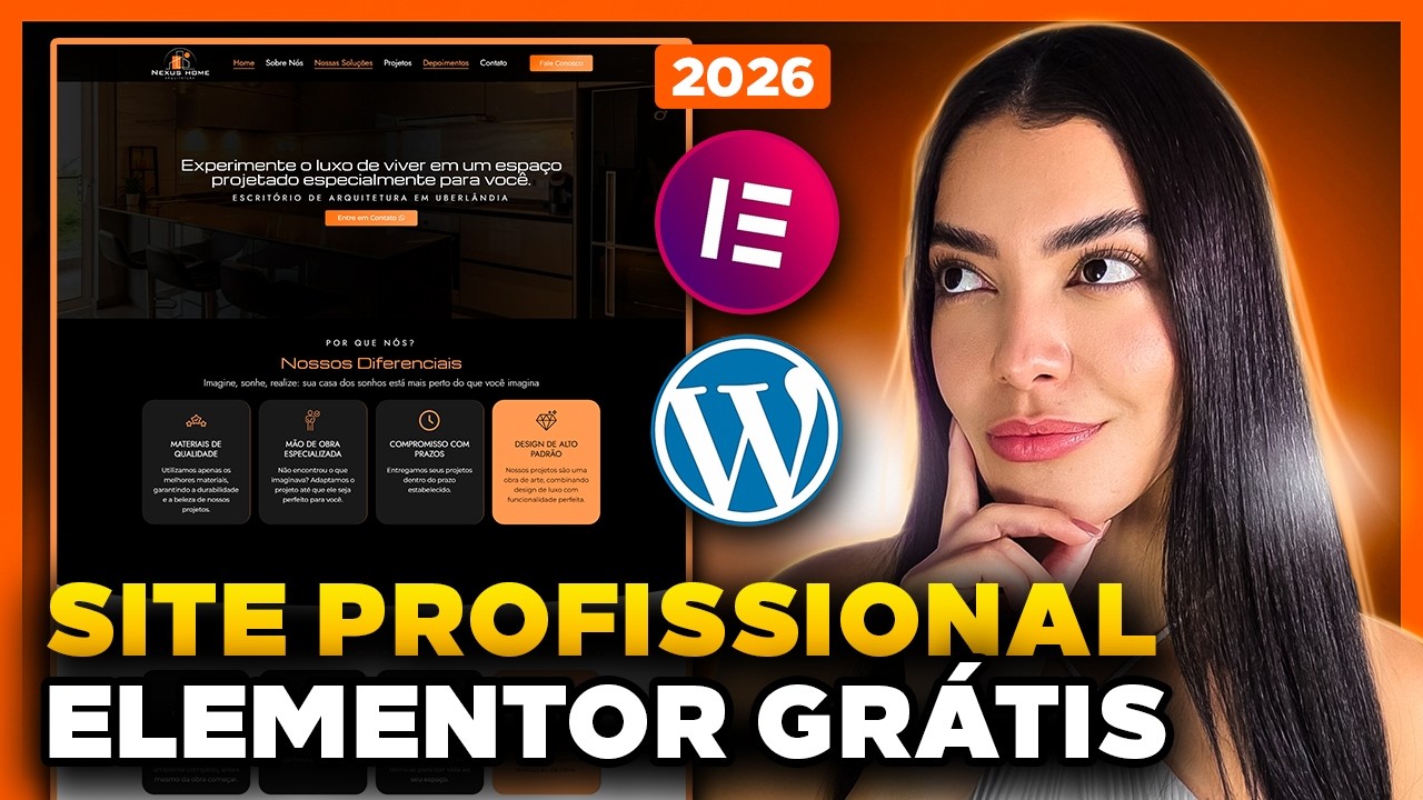 Como Criar um SITE NO WORDPRESS e Elementor GRÁTIS [Site Profissional, Completo e Passo a Passo]