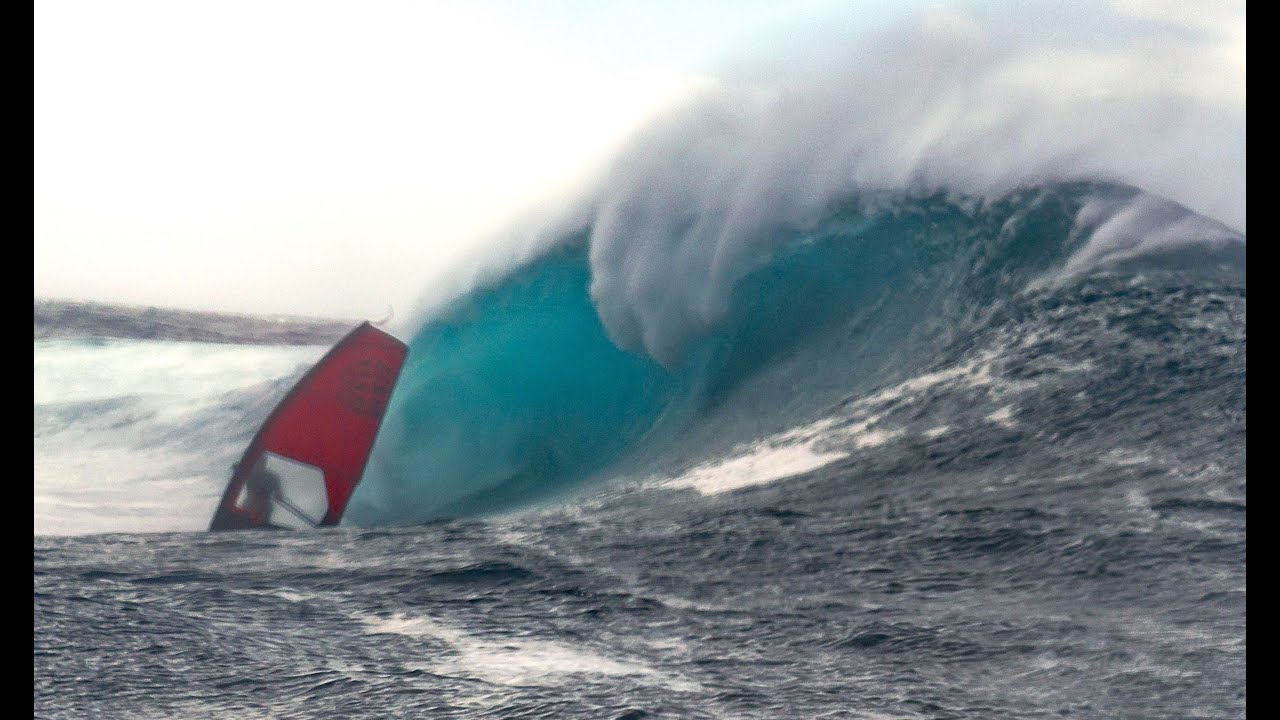 Big wave windsurfing Tenerife