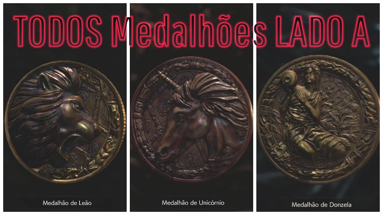 TODAS COMBINAÇÃO  MEDALHÕES RESIDENT EVIL 2 - MODO LEON.