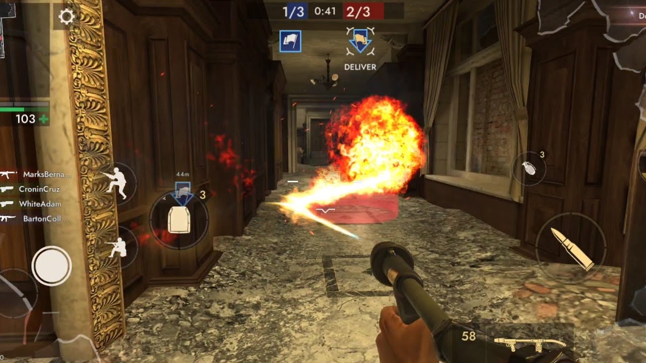 World war heroes gameplay : WW FPS GAMES  / capture the flag / team death match
