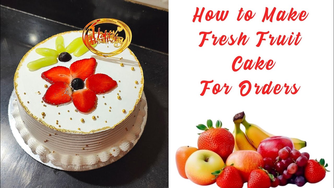 Finally, बहुत टाइम के बाद मिला Fresh Fruit Cake  🍓 🍑 Ka Order @ShuviswhisknBake-wv3tq 