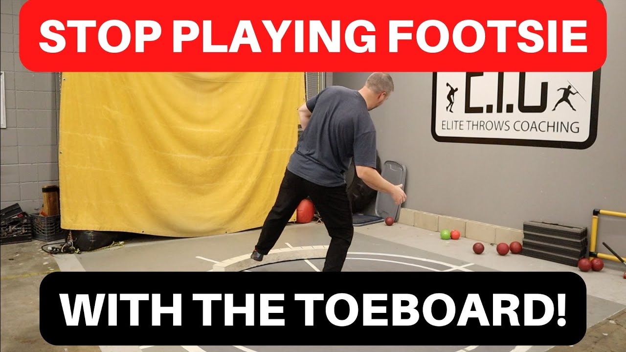 Shot Put Drill - Toe Ground Throw - Stop Playing Footsie With The Toeboard!