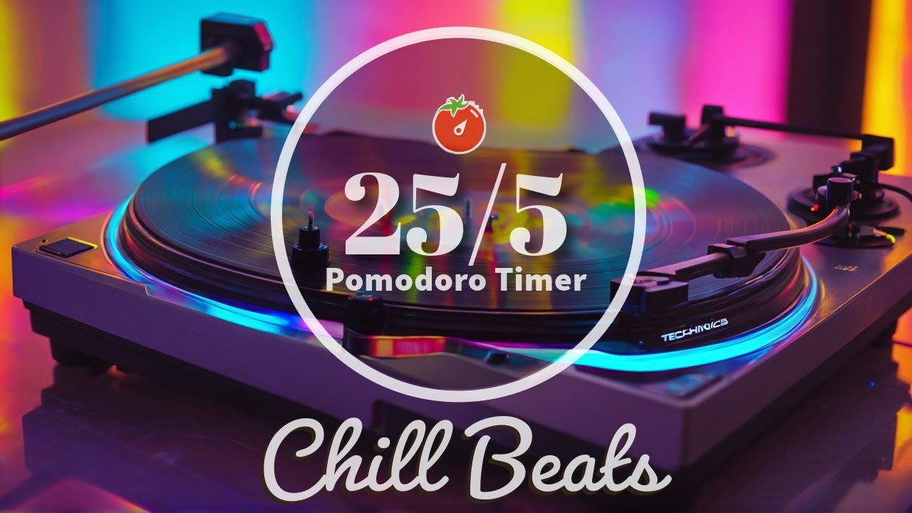 25/5 Pomodoro Timer | Focus Flow with Lofi Music, Relaxing Study Beats & Concentration Aid | 4 x 25