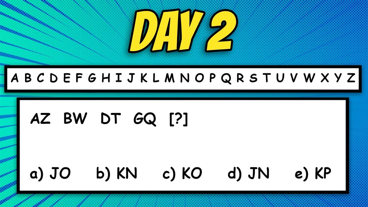 Kent Test 2023 Prep - Alphabet Sequences (Day 2)