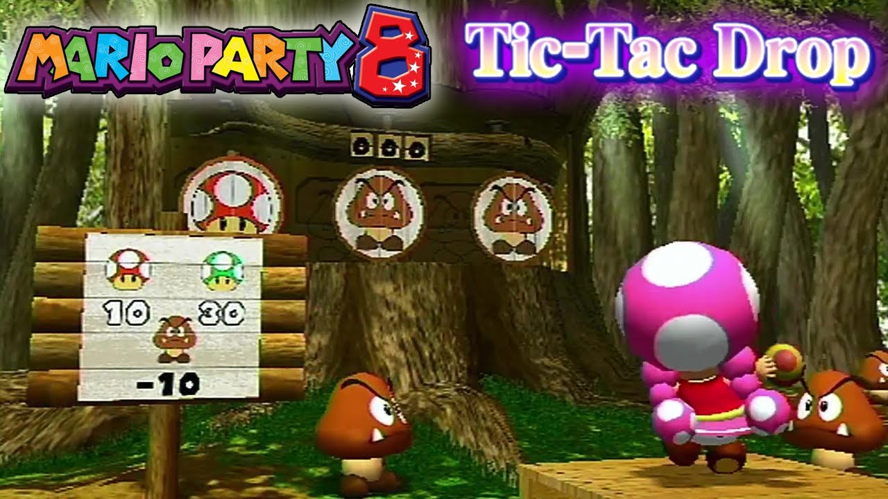 Mario Party 8 - Toadette VS Waluigi - Tic Tac Drop (Game 6) | [LSF]Chaz