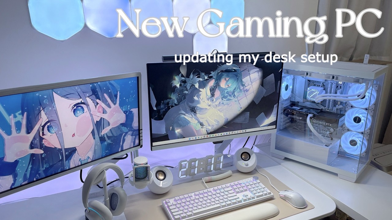 [SUB] 終於買了新電腦✨更新電腦桌佈置｜自己組IKEA櫃子｜二重螺旋🎮