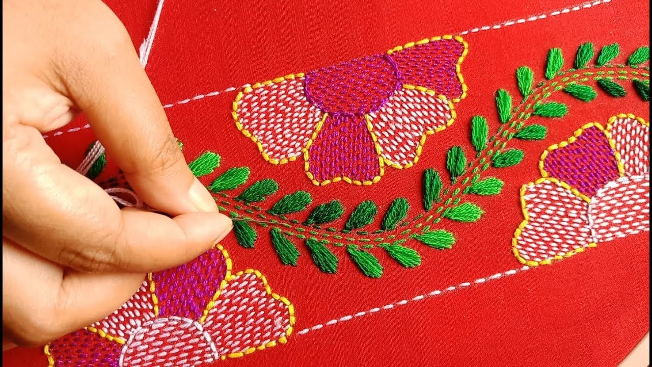 Nokshi Kantha stitch Tutorial by Hand Embroidery-139,নকশী কাঁথা সেলাই করার নিয়ম
