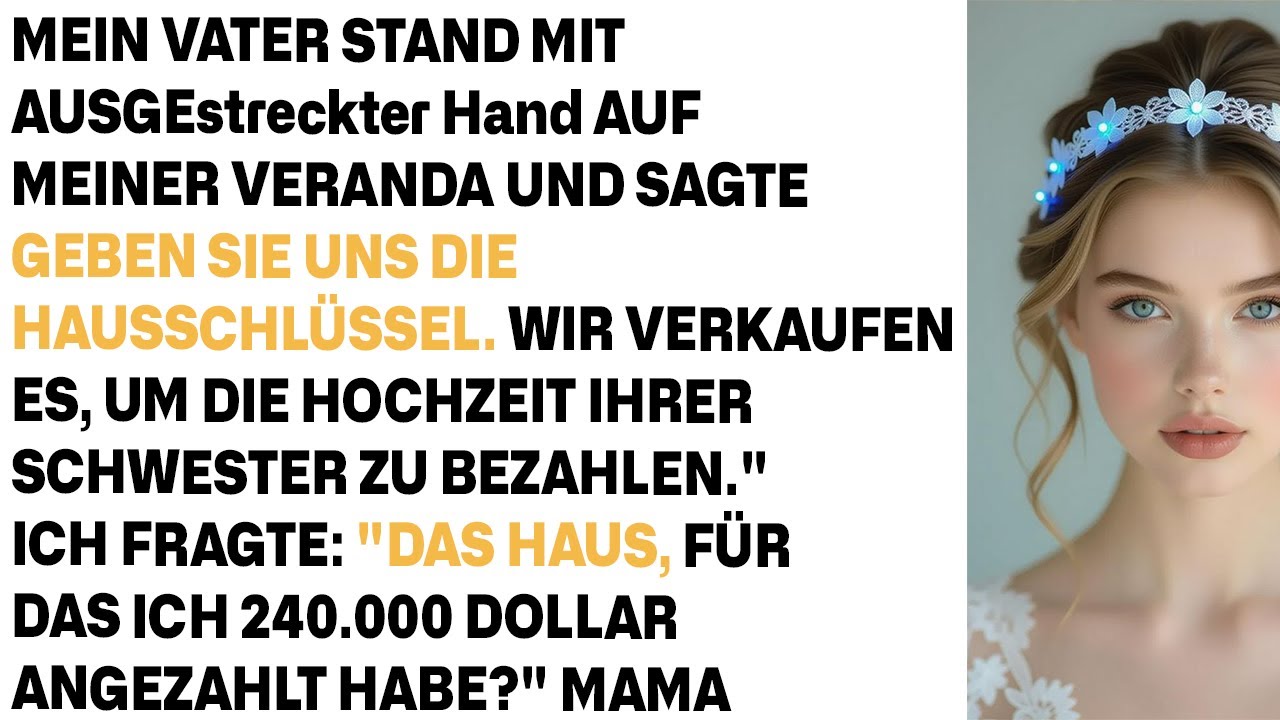 Meine Eltern verlangten die Schlüssel zu ‚ihrem Haus‘ – sie vergaßen, dass meine 240.000-Dollar