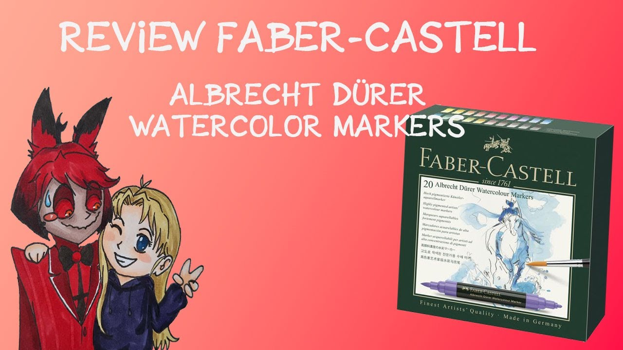 Review Faber-Castell Albrecht Dürer Watercolor Markers #fabercastell #hazbinhotel #alastor