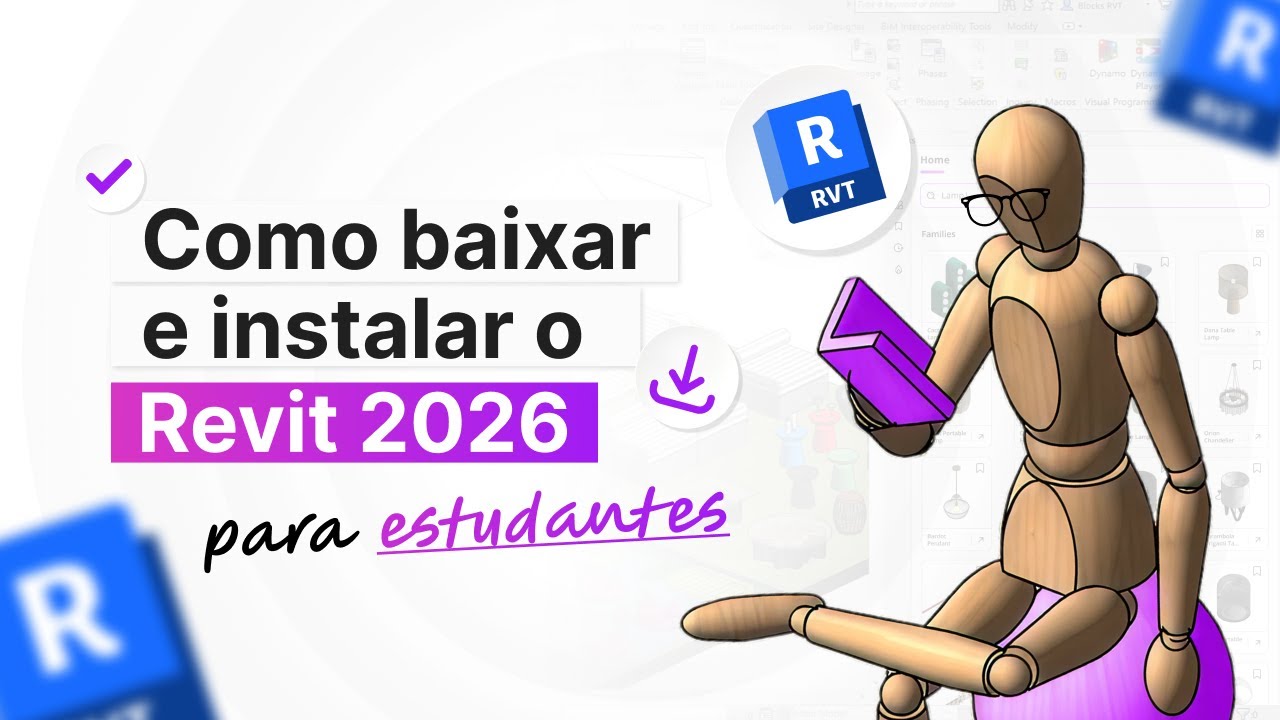 Como baixar e instalar o Revit 2026 GR&Aacute;TIS para estudantes | Passo a passo completo.