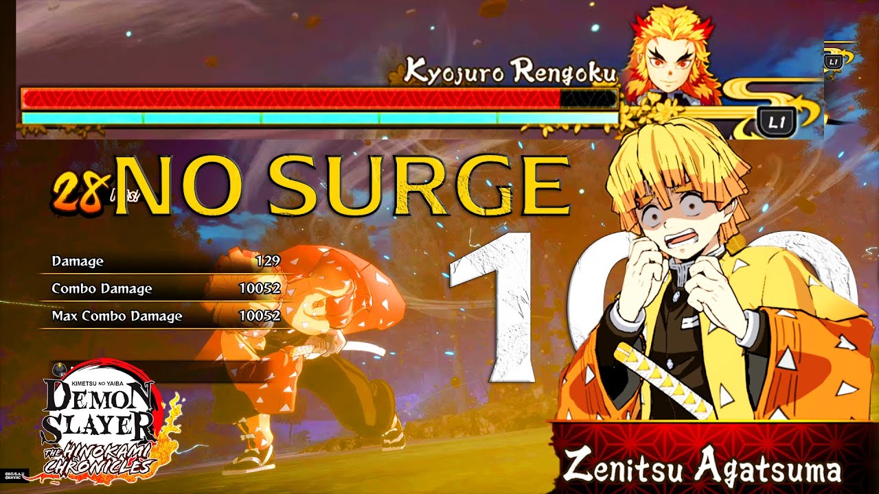 ZENITSU THUNDERCLAP AND FLASH 100% NO SURGE COMBO VS EVERYONE! Demon Slayer