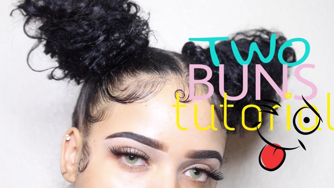 TWO BUNS + laying edges tutorial | Vanessa Lynn @ortizv95