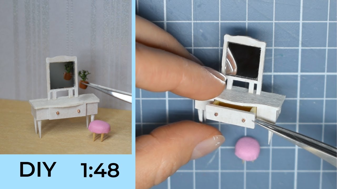 DIY || How to Make Miniature Dressing Table 1:48
