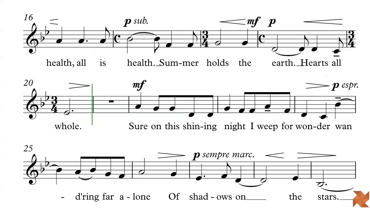 Sure on this Shining Night de Samuel Barber - Alto