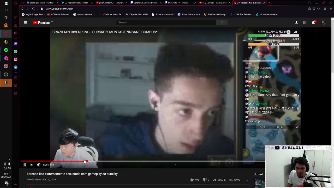 AYEL REAGINDO AO VIDEO DO SURSKITY PARA O GILLETTE ULT
