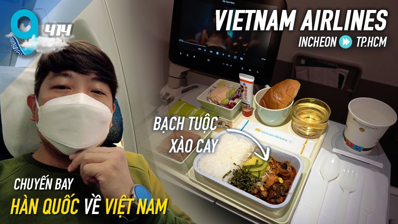 [M9] #414: Món ngon trên chuyến bay từ Hàn Quốc về Việt Nam | Yêu Máy Bay