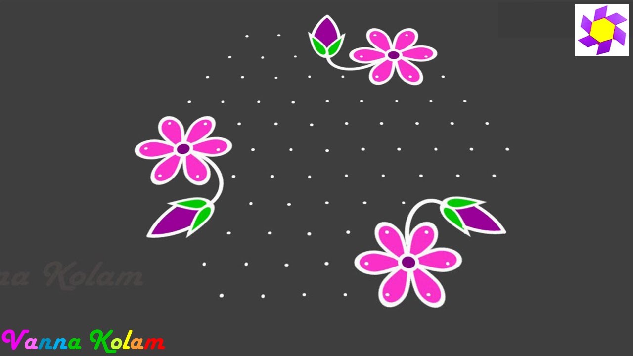 மார்கழி கோலம் | Margazhi Kolam Designs | Margazhi Colour kolam  | Dhanurmasam Muggulu | Poo Kolam