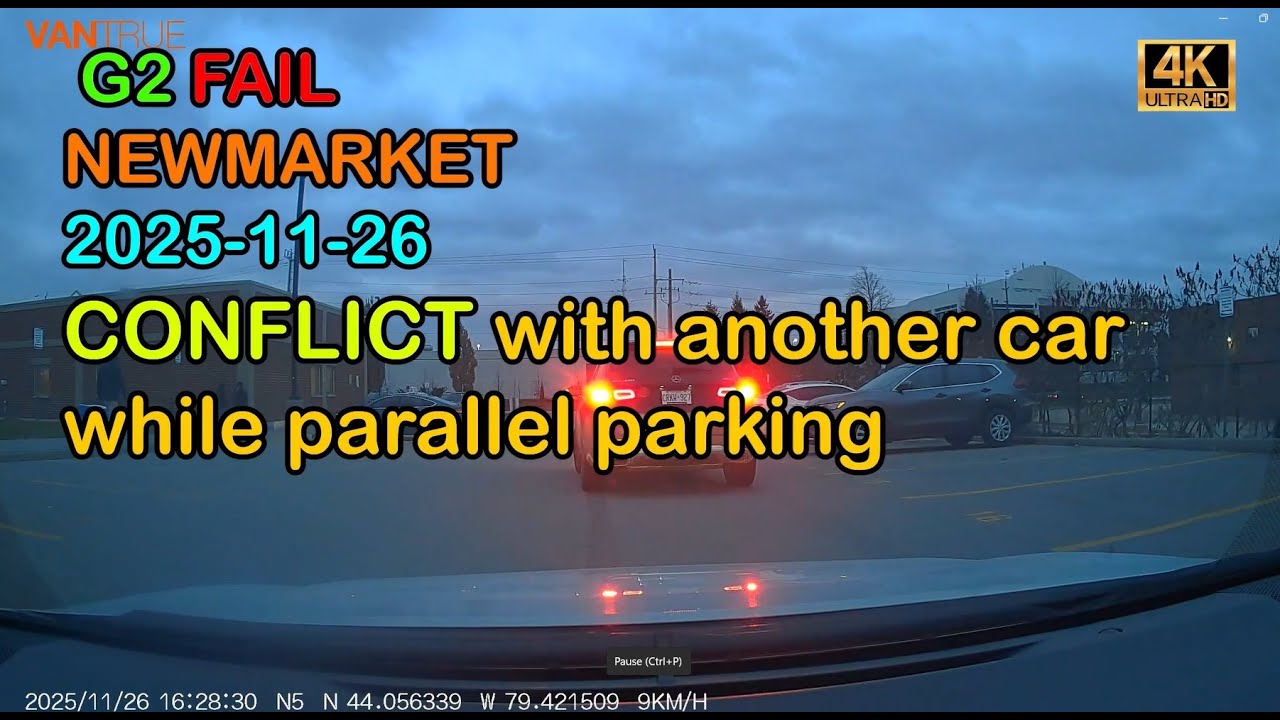 G2 FAIL CONFLICT ON Parallel park #driverslicense #drivingexam #roadtest #drivetest #drivingreview