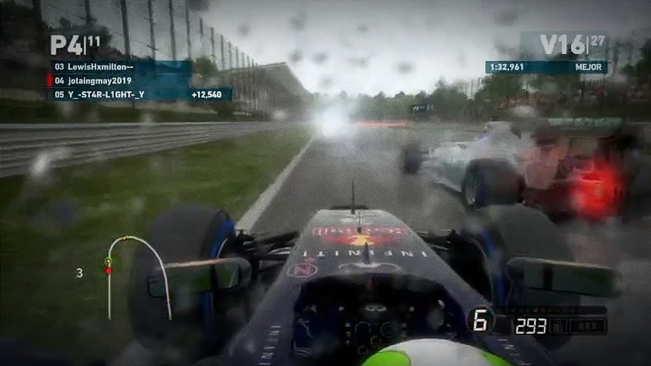 F1 2014 (PS3) Online - Carrera bajo lluvia en Monza 🇮🇹
