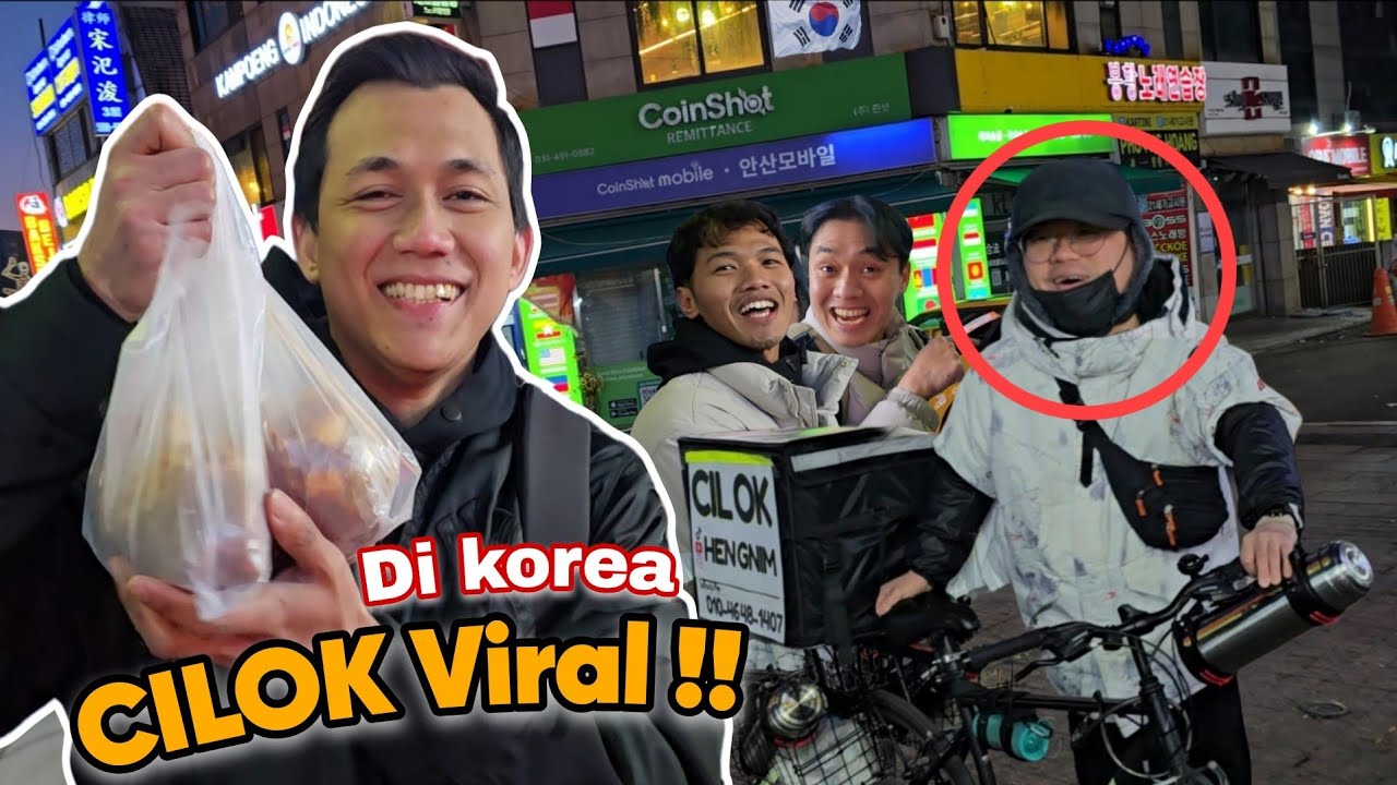 CILOK VIRAL KOREA | PENJUAL NYA ORANG KOREA KELILING PAKEK SEPEDAH 🇰🇷 🚲🤣