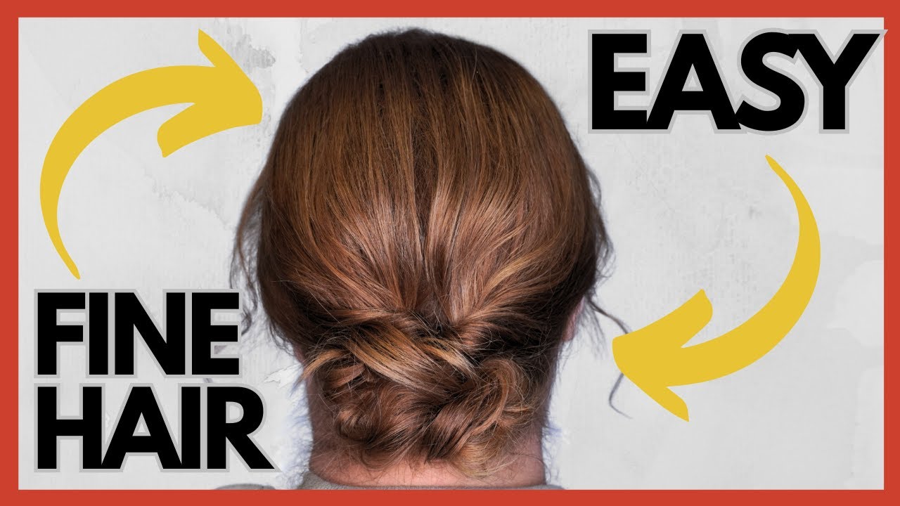EASY messy bun updo for fine hair