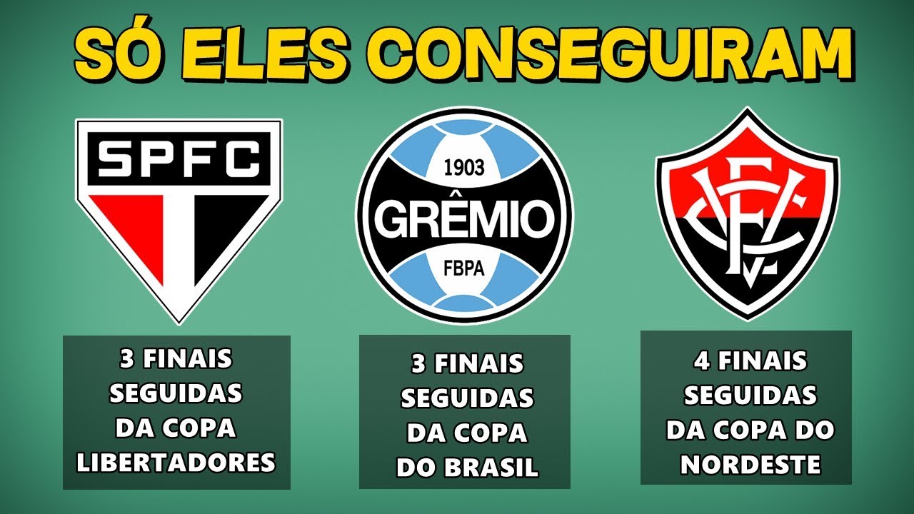 CLUBES QUE DISPUTARAM 3 OU MAIS FINAIS DE CAMPEONATOS DE FORMA CONSECUTIVA