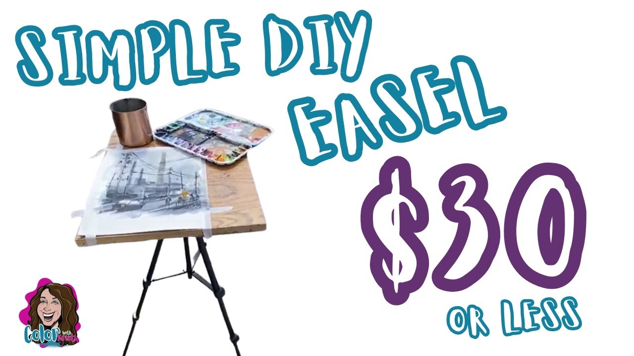 How to Make a Simple DIY Painting Easel For $30 | Plein Air Competition Watercolor Painting Outside