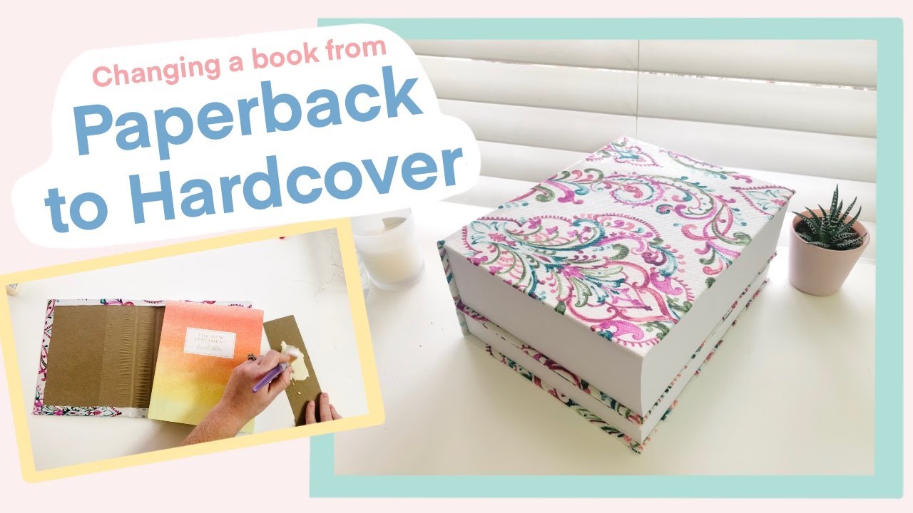 Turning a Paperback Book into a Hardcover // Book Binding Tutorial